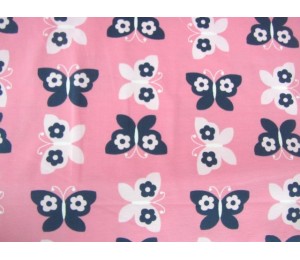 Jersey - Schmetterlinge rosa